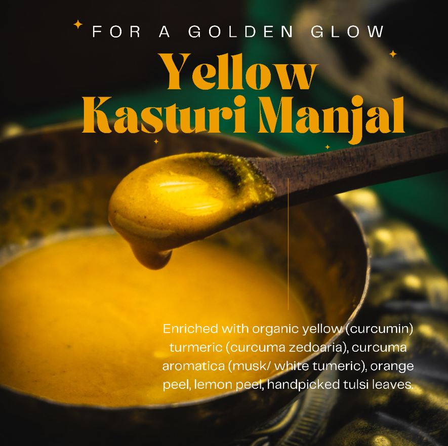kasturi manjal yellow for a golden glow